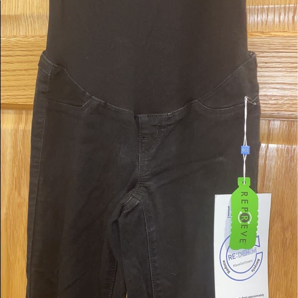 MATERNITY RE:DENIM ANKLE SKINNY WITH BELLYBAND IN BLACK - Picture 12 of 12